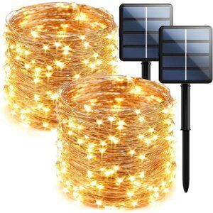 solar fairy lights outdoor 200 led string lights garden patio waterproof